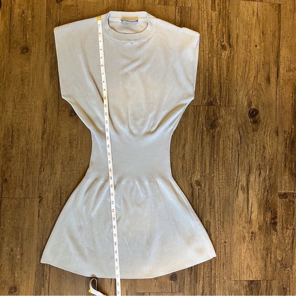 Zara Gray Defined waist Mini Dress - Picture 10 of 12